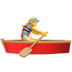 🚣‍♀️ woman rowing boat display on Apple